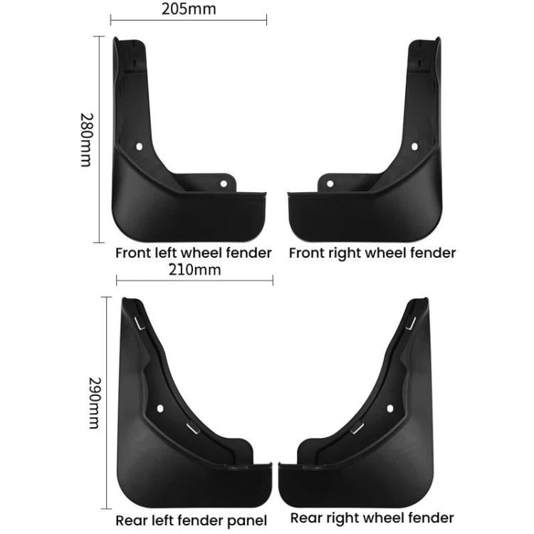 4pcs Front Rear Car Tire Mudguards, For MG HS 2025