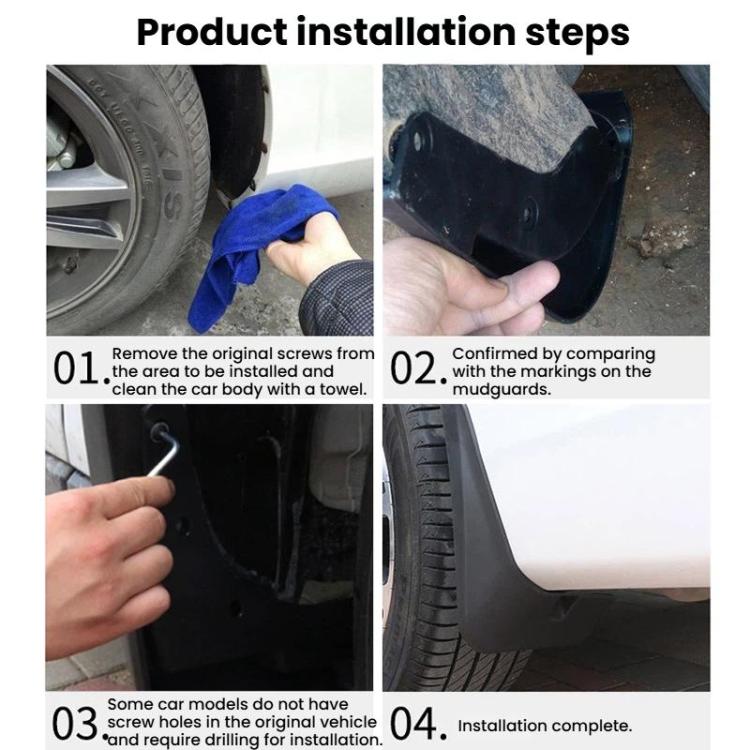 4pcs Car Tire Mudguard, For Tesla Cybertruck 2024