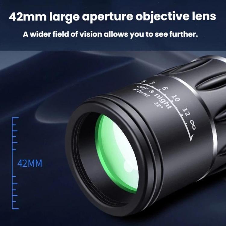 16x52 Outdoor Monocular Telescope Phone Camera Compatible Monocular, Single+Bag, With Bag+Phone Holder, With Bag+Phone Holder+Tripod