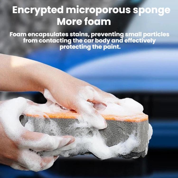 Three-layer High-density Sponge Wave Car Wash Cleaning Products, Random Color Delivery, Waist-shaped, Figure-eight Shaped