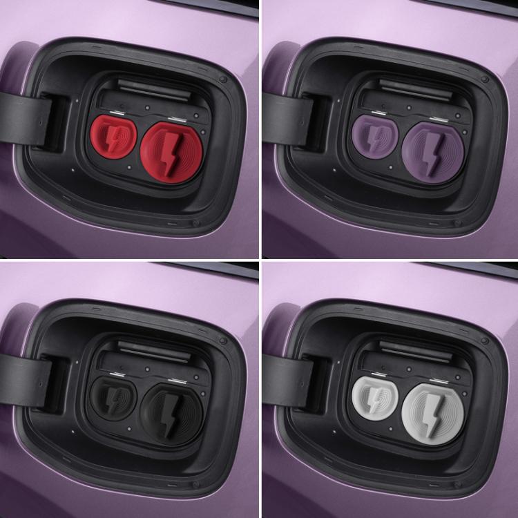 For Leapmotor B10 Silicone Car Charging Port Magnetic Protective Cover, Large Black, Large Red, Large Purple, Large Gray, Small Black, Small Red, Small Purple, Small Gray