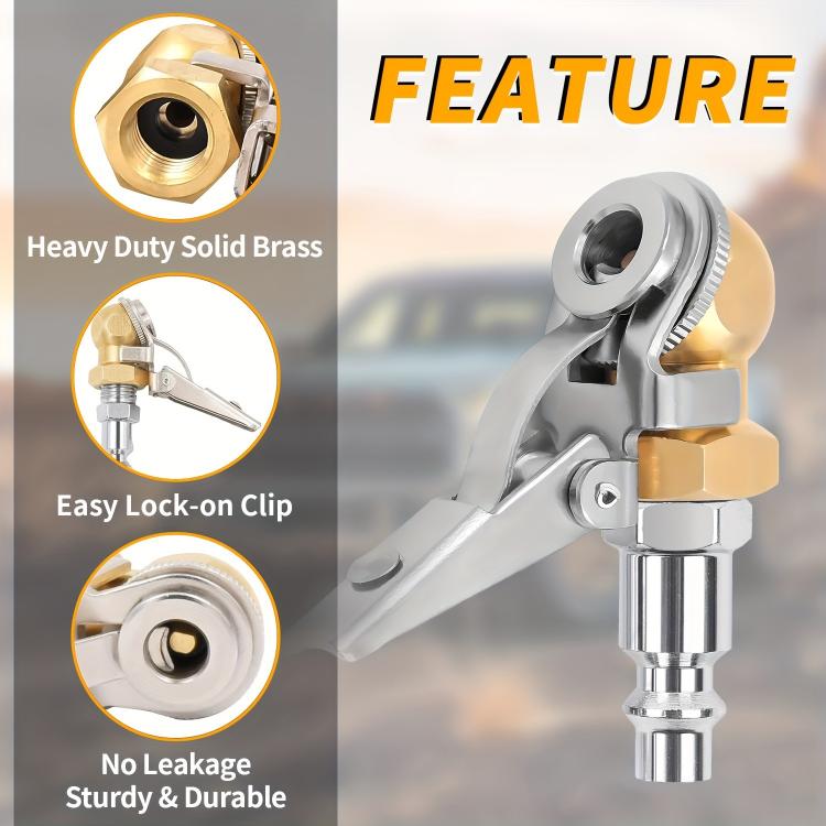 2pcs Car Tire Repair Inflation Chuck Internal Thread Air Inflator