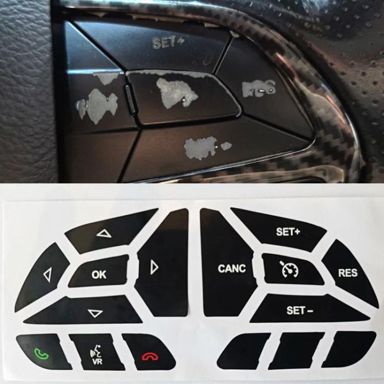 For Dodge 2016-2022 10pcs Car Steering Whee Button Repair Stickers