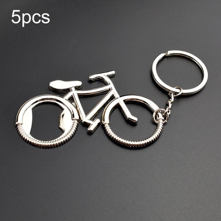 5pcs Bicycle Keychain With Bottle Opener Creative Metal Key Ring, A-030