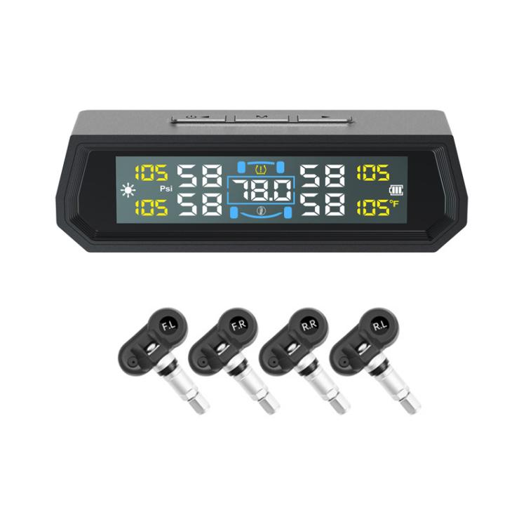 Solar-Powered Ambient Temperature Tire Pressure Monitor, English, English + English Broadcast