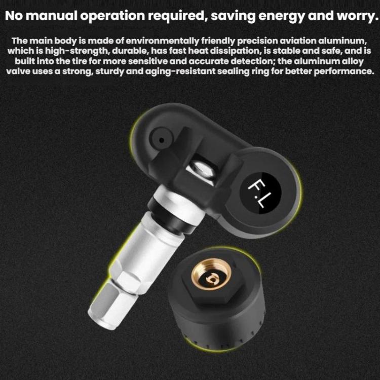 Cigarette Lighter Type Car Battery Tire Pressure Monitor, External, Internal