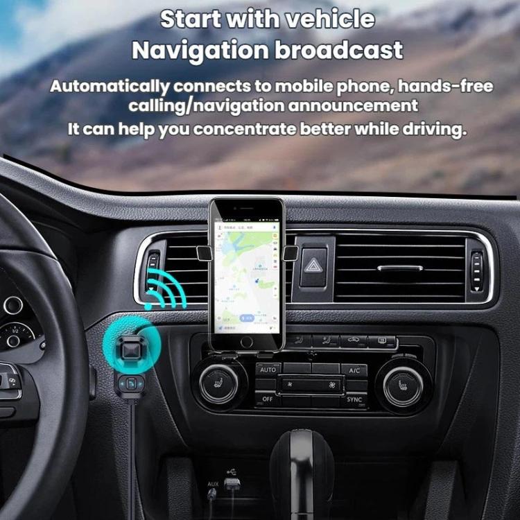Car Lossless Audio Quality 3.5mm Audio AUX Bluetooth Adapter, C5