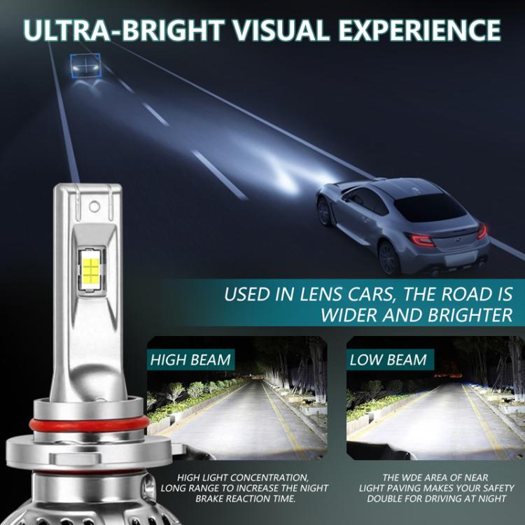 2pcs/Pack 50W 5000LM IP68 Waterproof Automotive LED Headlights, A6 H7, A6 H4, A6 H11, A6 9005, A6 9006