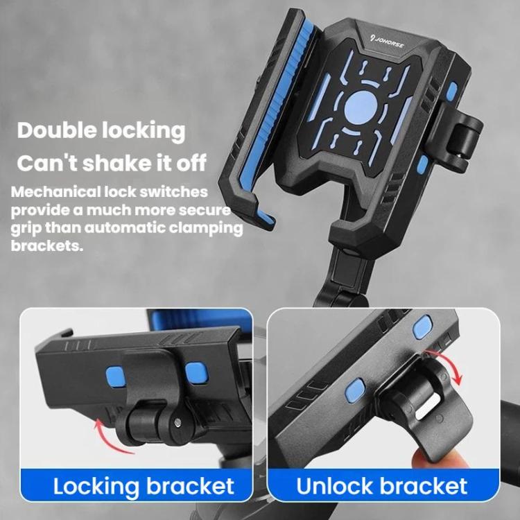 JOHORSE Telescopic Outdoor Phone Holder for Bicycles and Electric Bikes