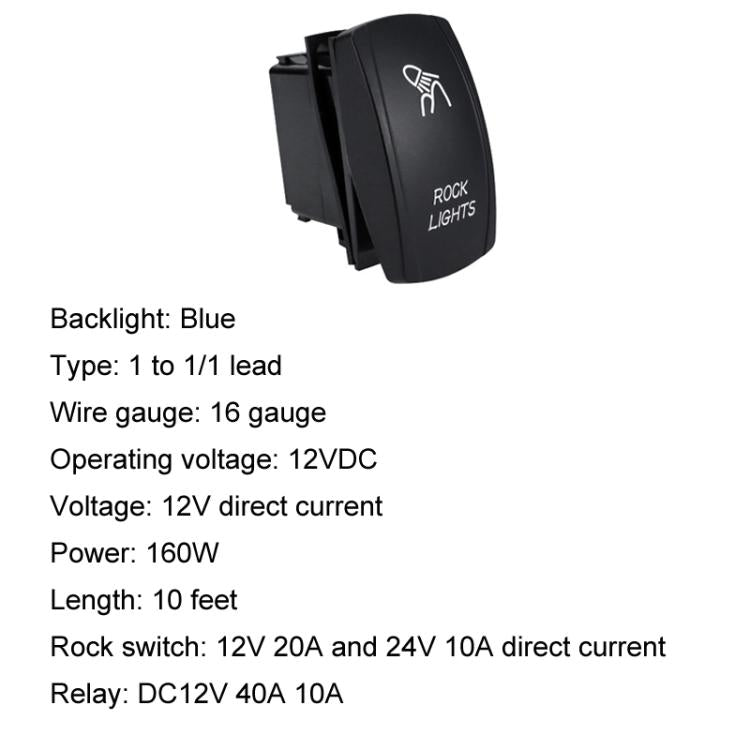 UTV Signal Light Switch Wiring Harness Kit With Waterproof 12V Automotive Relay, Headlight Model With Rock Light Wiring Harness, Bar Light Model With Flagpole Light Wiring Harness, Turn Signal Model With Turn Signal Stalk Switch