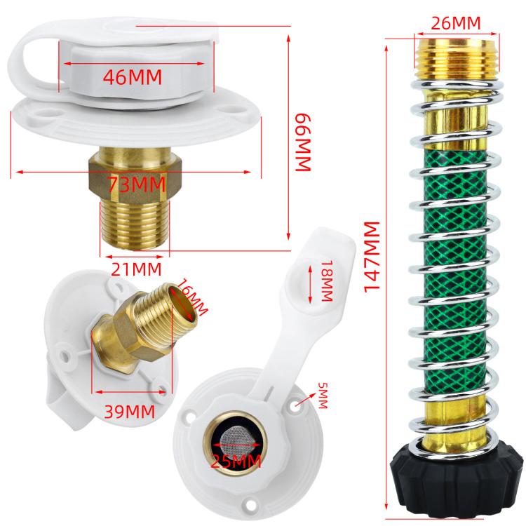 Automotive Lead-Free Brass Inlet Water Inlet Connection Check Valve Mounting Kit