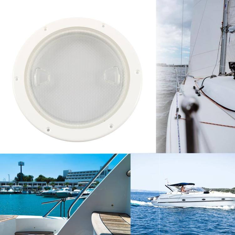 Yacht/Marine Nylon Round Transparent Deck Cover, 4 inch, 6 inch, 8 inch, 4 inch With Screws, 6 inch With Screws, 8 inch With Screws