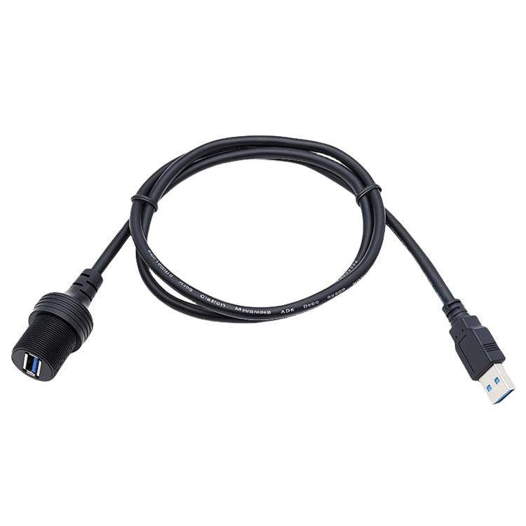 Male To Female 1m Car Boat Yacht Dashboard Extension AMAF Data Charging Connection Cable, USB3.0, USB2.0