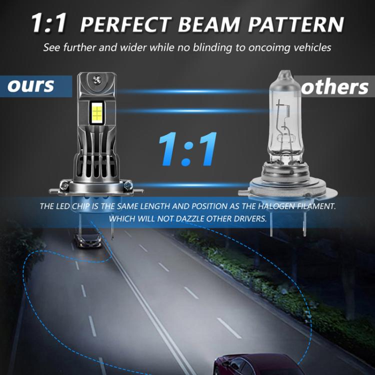 2pcs/Pack 6500K Focused Beam Plug-And-Play Car Headlight With Fan, Z08 H11