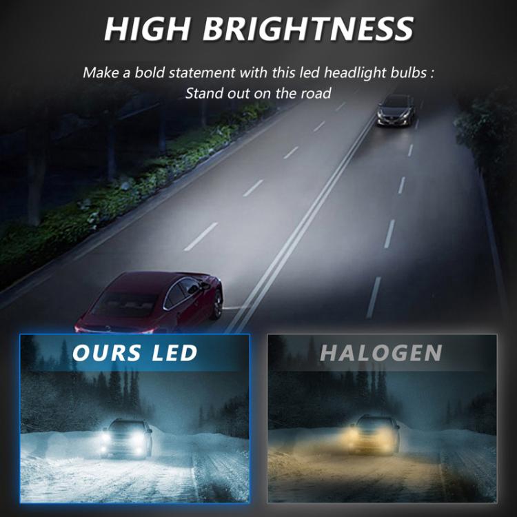 2pcs/Pack 6500K Focused Beam Plug-And-Play Car Headlight With Fan, Z08 H11
