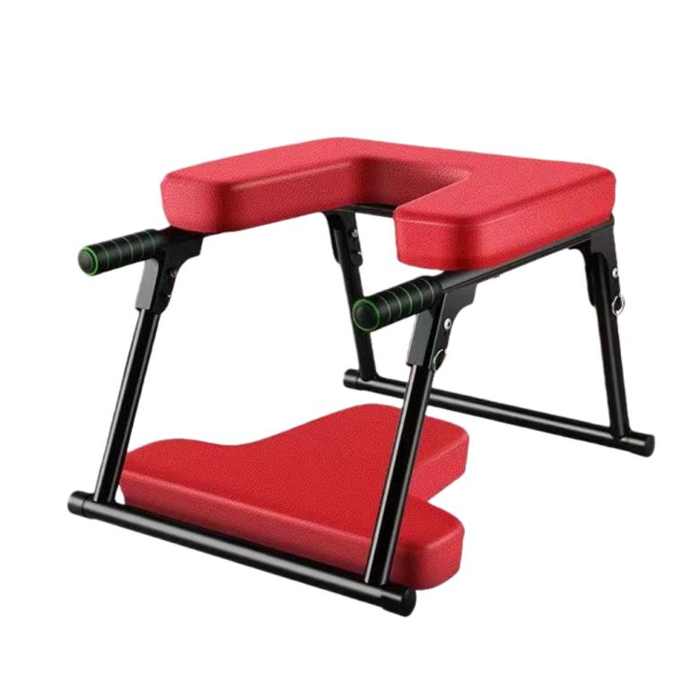 Foldable Yoga Inversion Bench Stand Yoga Chair for Balance Training, Core Strength Building, With T-shaped Cushion Black, With T-shaped Cushion Red, No Cushion Black, No Cushion Red