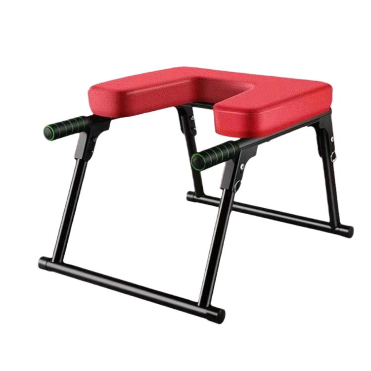 Foldable Yoga Inversion Bench Stand Yoga Chair for Balance Training, Core Strength Building, With T-shaped Cushion Black, With T-shaped Cushion Red, No Cushion Black, No Cushion Red