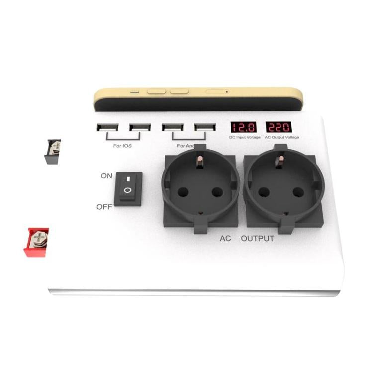 4-USB Dual-Socket Inverter Socket Car Digital Display Power Conversion Outlet, EU Plug 12V To 220V, US Plug 12V To 110V, Brazil Plug 12V To 110V, Brazil Plug 12V To 220V