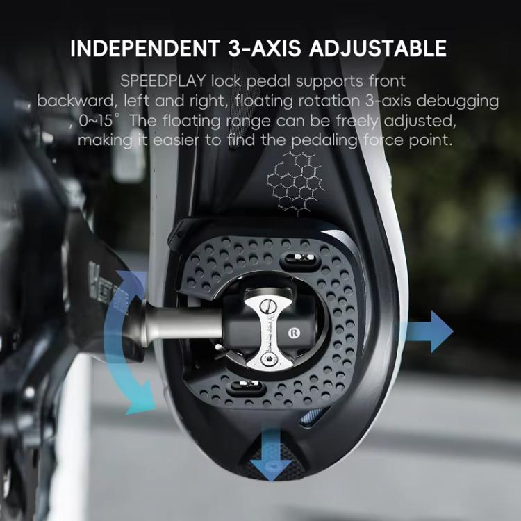 WEST BIKING Bicycle Road Bike Lock Pedal Double-Sided Lock 3 Bearing Bike Pedals