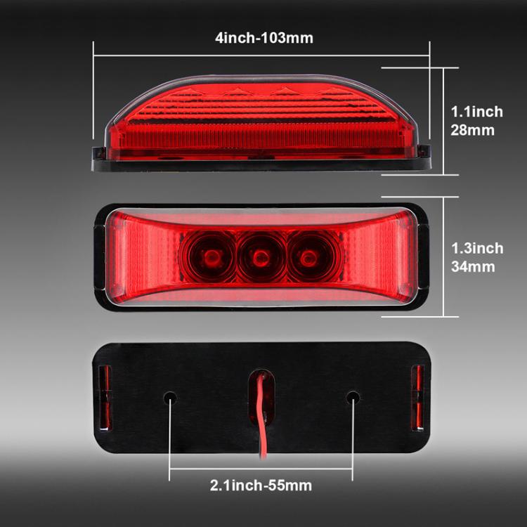 MK-197 High-Brightness 3-LEDs Truck Side Light Cargo Box Signal Marker Light