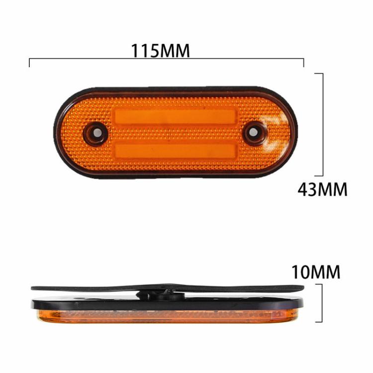 MK-256 12-LEDs Truck Side Lamps Light-Guiding Side Tail Lamps