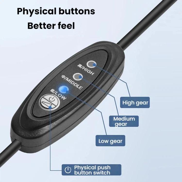 0.3m Push-button T3-speed Adjustable Power Cord