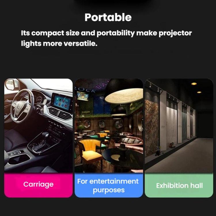 G-301 Universal Car Interior Projection Ambient Light USB High-Brightness Decorative Light, I LOVE YOU Red, I LOVE YOU Blue