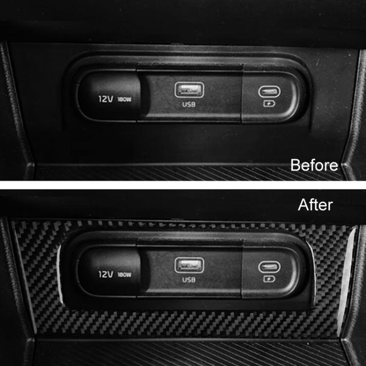 For Kia Sportage NQ5 22-25 Center Console Charging Frame Decorative Sticker, Black
