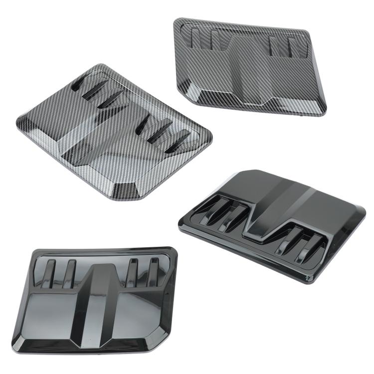 2pcs Auto Tuning ABS Hood Cover Universal Decorative Cover for Engine Hood Air Intake Vent, Bright, Carbon Color