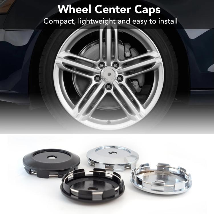 4pcs /Set 77mm Outer Diameter Blank Aftermarket Wheel Hub Center Caps