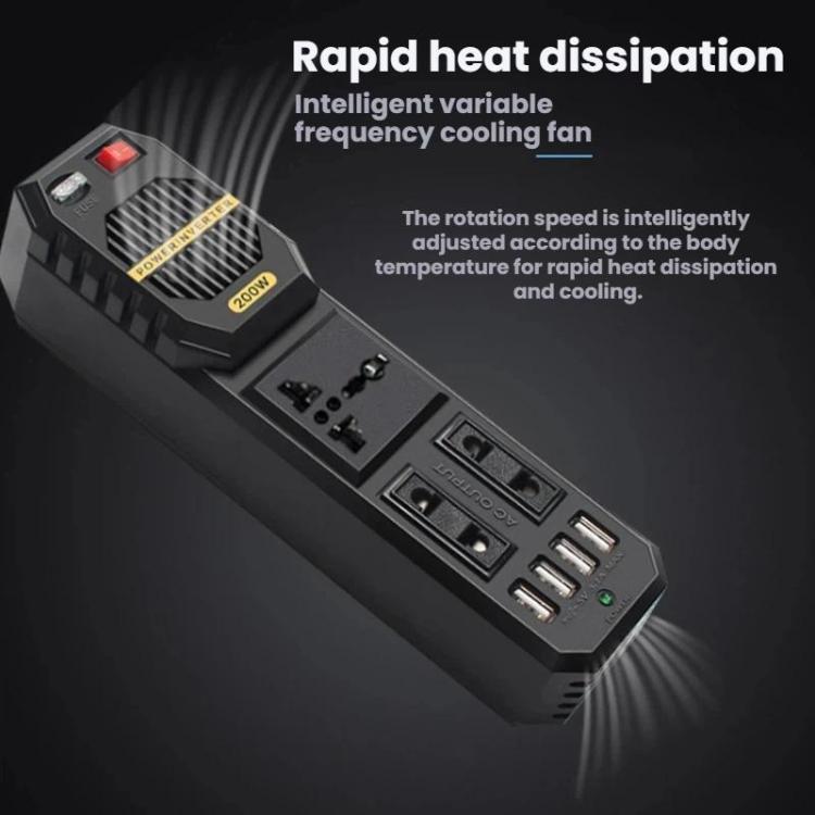 BYGD 200W 12V To 220V Mini Car Power Inverter