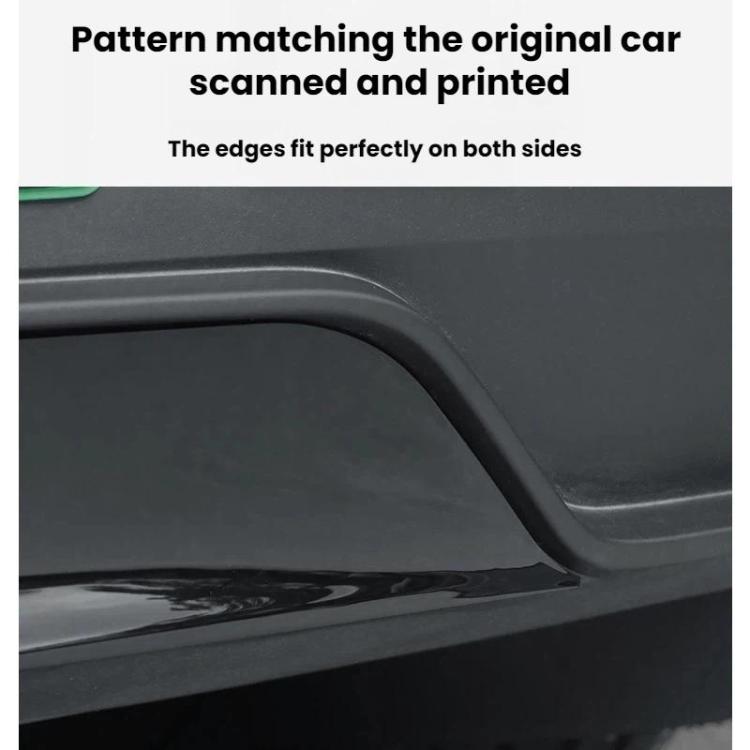For Tesla 2025+ Model Y Juniper Rear Spoiler Rear Diffuser Trim, Black Spray Paint, Gloss Carbon Water Transfer Printing, Matte Carbon Water Transfer Printing, Frosted Black ABS, White Spray Paint