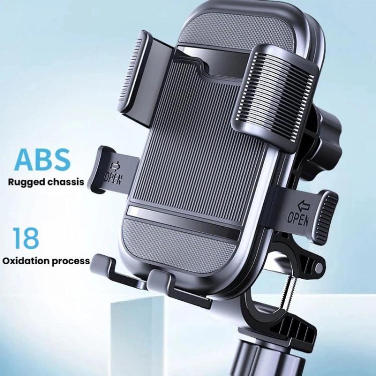 XY-106 Motorcycle Bike Shockproof Anti-Slip Phone Mount Rotatable Navigation Holder For Riders, Handbar, Rearview Mirror