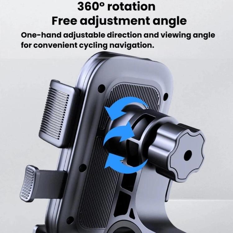 XY-106 Motorcycle Bike Shockproof Anti-Slip Phone Mount Rotatable Navigation Holder For Riders, Handbar, Rearview Mirror