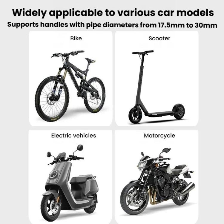 XY-106 Motorcycle Bike Shockproof Anti-Slip Phone Mount Rotatable Navigation Holder For Riders, Handbar, Rearview Mirror