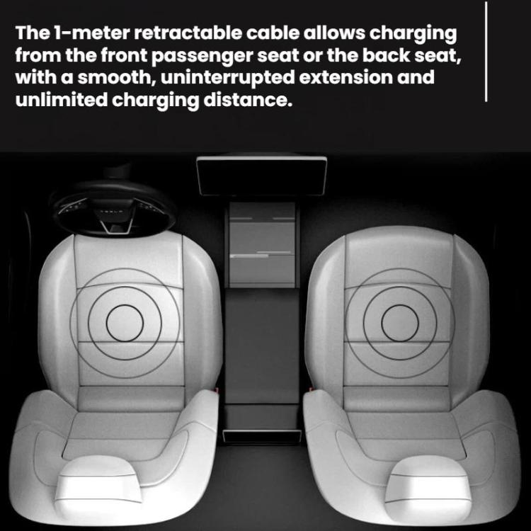Car Central Charging Docking Station For Tesla 2025+ Model Y Juniper / 2024+ Model 3 Highland, 8 Pin+Type-C, Type-C+Type-C