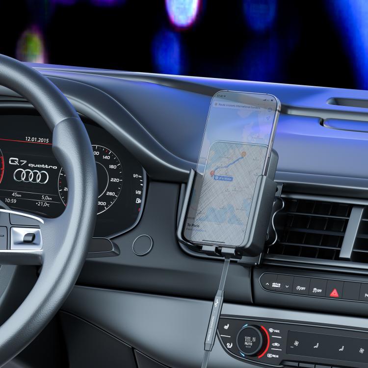 QI Standard Car Phone Holder Wireless Charger, USB Plug, TYPE-C Plug