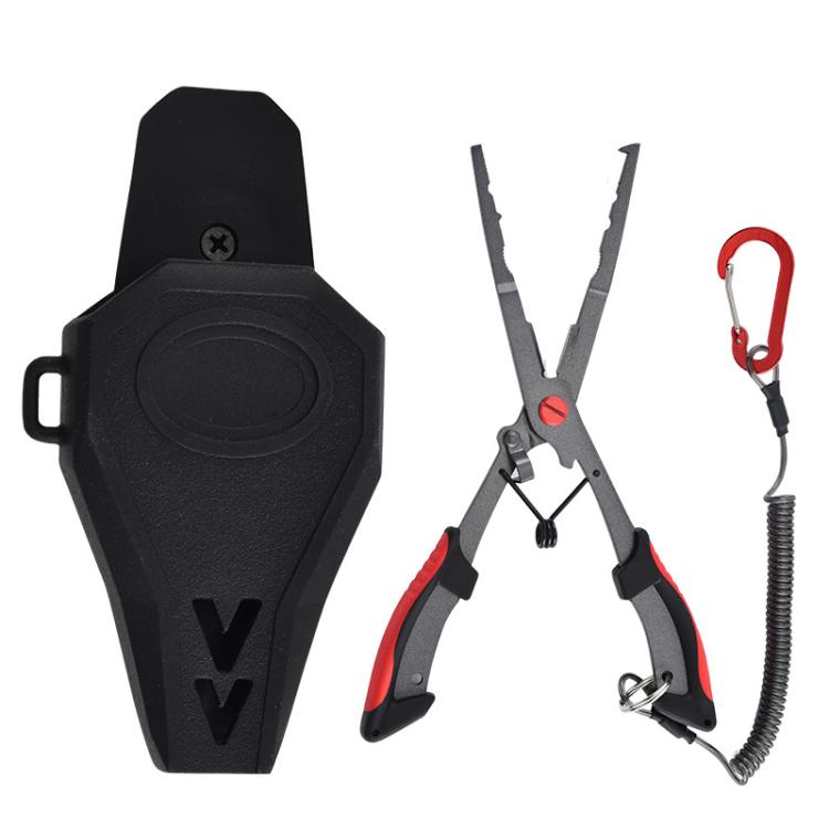 Seawater Corrosion Resistant Extended Eagle-Beak Hook Remover Line Cutter Pliers, Lure Plier, Lure Plier + Wire Safety Rope, Lure Plier + Wire Safety Rope + Nylon Bag, Lure Plier + Wire Safety Rope + Rubber Sleeve                                       ...