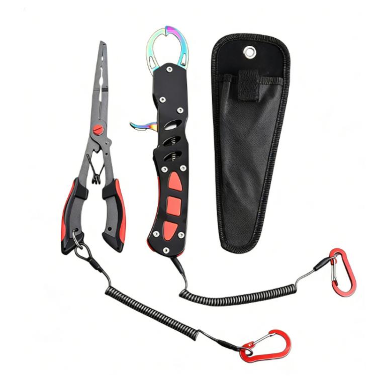 Seawater Corrosion Resistant Extended Eagle-Beak Hook Remover Line Cutter Pliers, Lure Plier, Lure Plier + Wire Safety Rope, Lure Plier + Wire Safety Rope + Nylon Bag, Lure Plier + Wire Safety Rope + Rubber Sleeve                                       ...