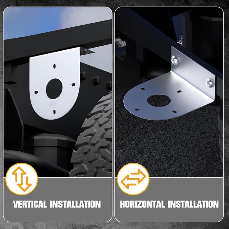 Stainless Steel LED Light Mount For Trucks Vehicle Modified Chassis Light Base, 2pcs