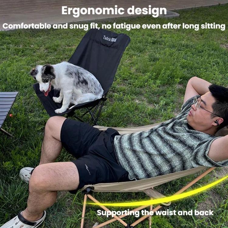 Talrix Outdoor Camping Moon Chair Portable Folding Beach Chair, Classic Black, Classic Gold, Tall Black, Tall Gold, 3-Level Adjustable Black, 3-Level Adjustable Gold, With Leg Rest Black, With Leg Rest Gold