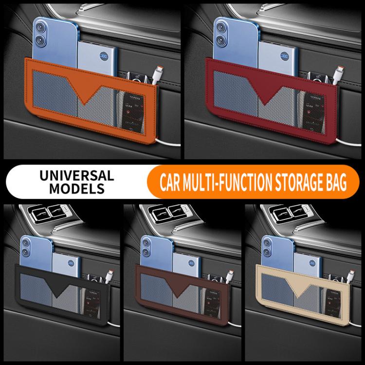 Car Storage Net Bag For Receipts Cards Mobile Phones Side Storage Pocket
