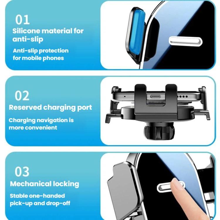 360-Degree Rotating Car Vent Suction Cup Mount Vent-Free Car Navigation Phone Holder, Single Mount, Mount+Strong Adhesive Auxiliary Disc, Mount+Vent Hook, Mount+Parking Sign