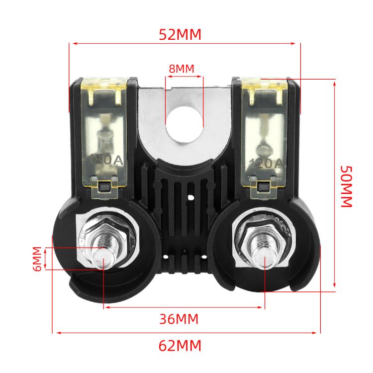Automotive Pure Copper Battery Fuse Cable Circuit Breaker, 120A/180A, 100A/200A