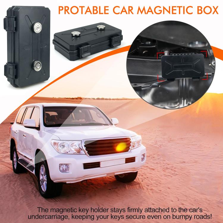 Outdoor Portable Car Bottom Hidden Magnetic Storage Box, 19x12.5x4.7cm, 15x6x3.5cm, 12x7x4cm, 15.5x10x4.5cm, 20x12x5cm