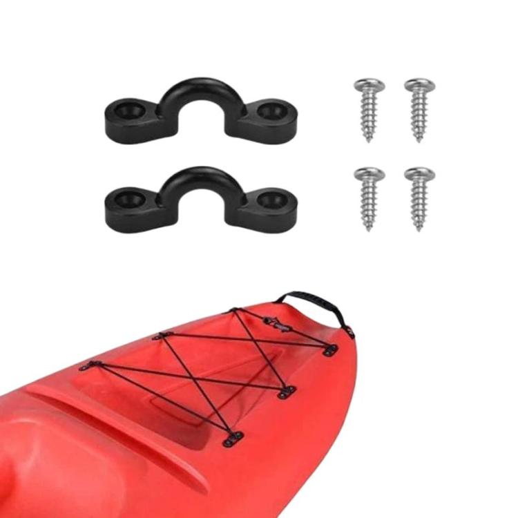 10pcs Kayak Elastic Cord C-Type Pull Buckle With Screws Deck Fixed Clip, Humplock, Canoe Accessories, C-Type Pull Buckle