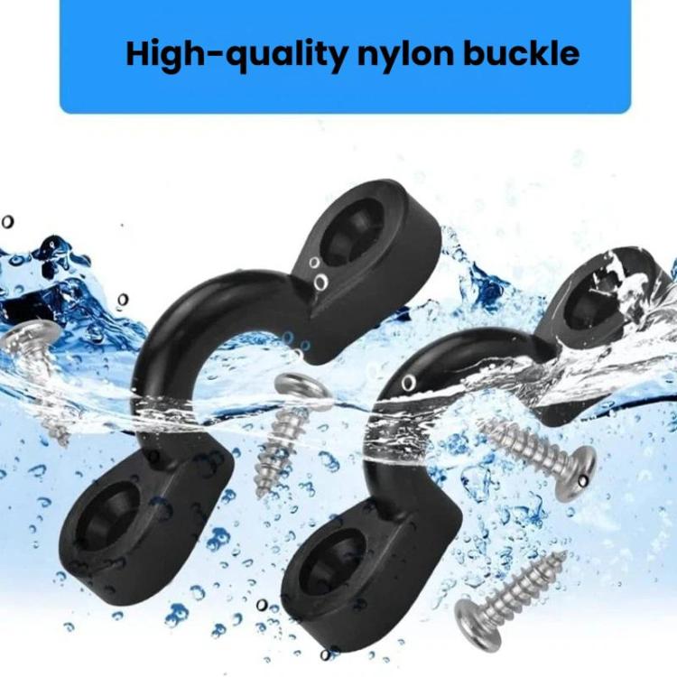 10pcs Kayak Elastic Cord C-Type Pull Buckle With Screws Deck Fixed Clip, Humplock, Canoe Accessories, C-Type Pull Buckle