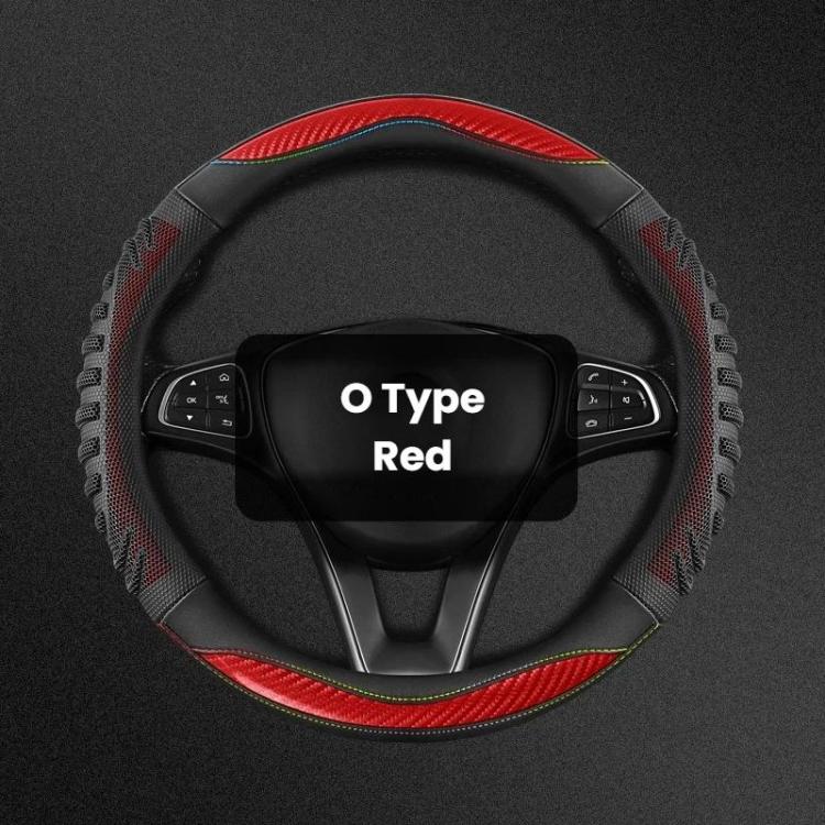 Honeycomb Car Steering Wheel Cover No-Sew Universal Steering Wheel Protector, O Type Blue, O Type Dark Blue, O Type Black, O Type Red, O Type Coffee, D Type Blue, D Type Dark Blue, D Type Black, D Type Red, D Type Coffee