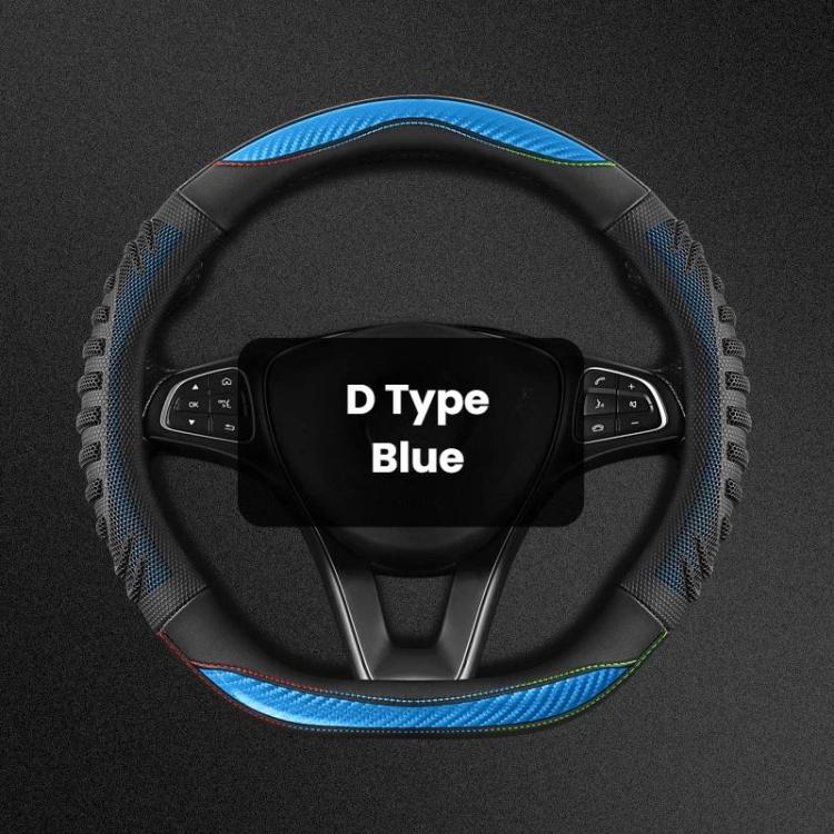 Honeycomb Car Steering Wheel Cover No-Sew Universal Steering Wheel Protector, O Type Blue, O Type Dark Blue, O Type Black, O Type Red, O Type Coffee, D Type Blue, D Type Dark Blue, D Type Black, D Type Red, D Type Coffee