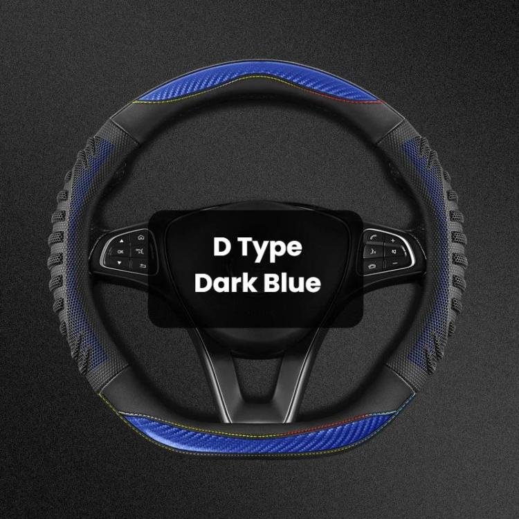 Honeycomb Car Steering Wheel Cover No-Sew Universal Steering Wheel Protector, O Type Blue, O Type Dark Blue, O Type Black, O Type Red, O Type Coffee, D Type Blue, D Type Dark Blue, D Type Black, D Type Red, D Type Coffee